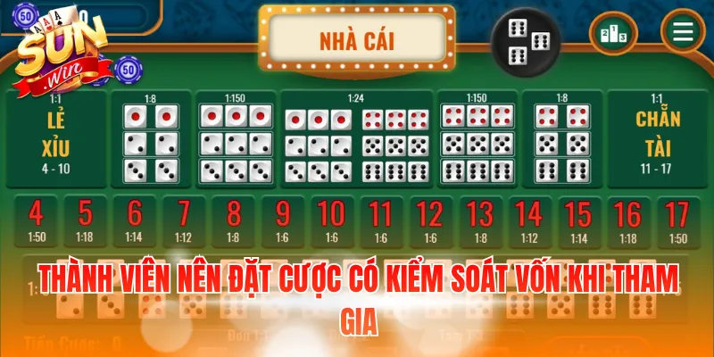 Mẹo Chơi Sicbo - Tổng Hợp 8 Chiến Thuật Hay, Thắng Tới 90% 3 Thành viên nên đặt cược có kiểm soát vốn khi tham gia