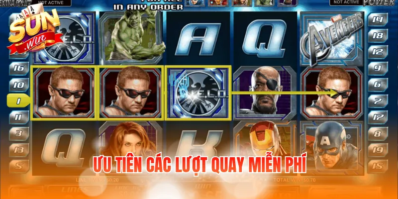 Avengers – Game Quay Hũ Siêu Anh Hùng Với Nhiều Tính Năng 4 Ưu tiên các lượt quay miễn phí